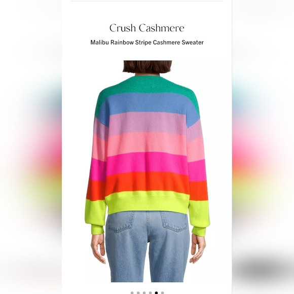 Crush Cashmere Malibu Rainbow Stripe Sweater - Picture 3 of 7